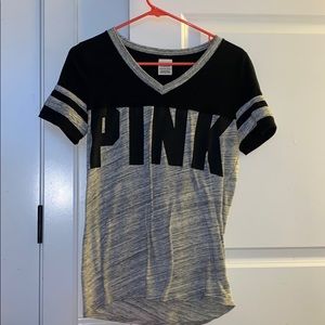 Grey and Black VS Pink Tee